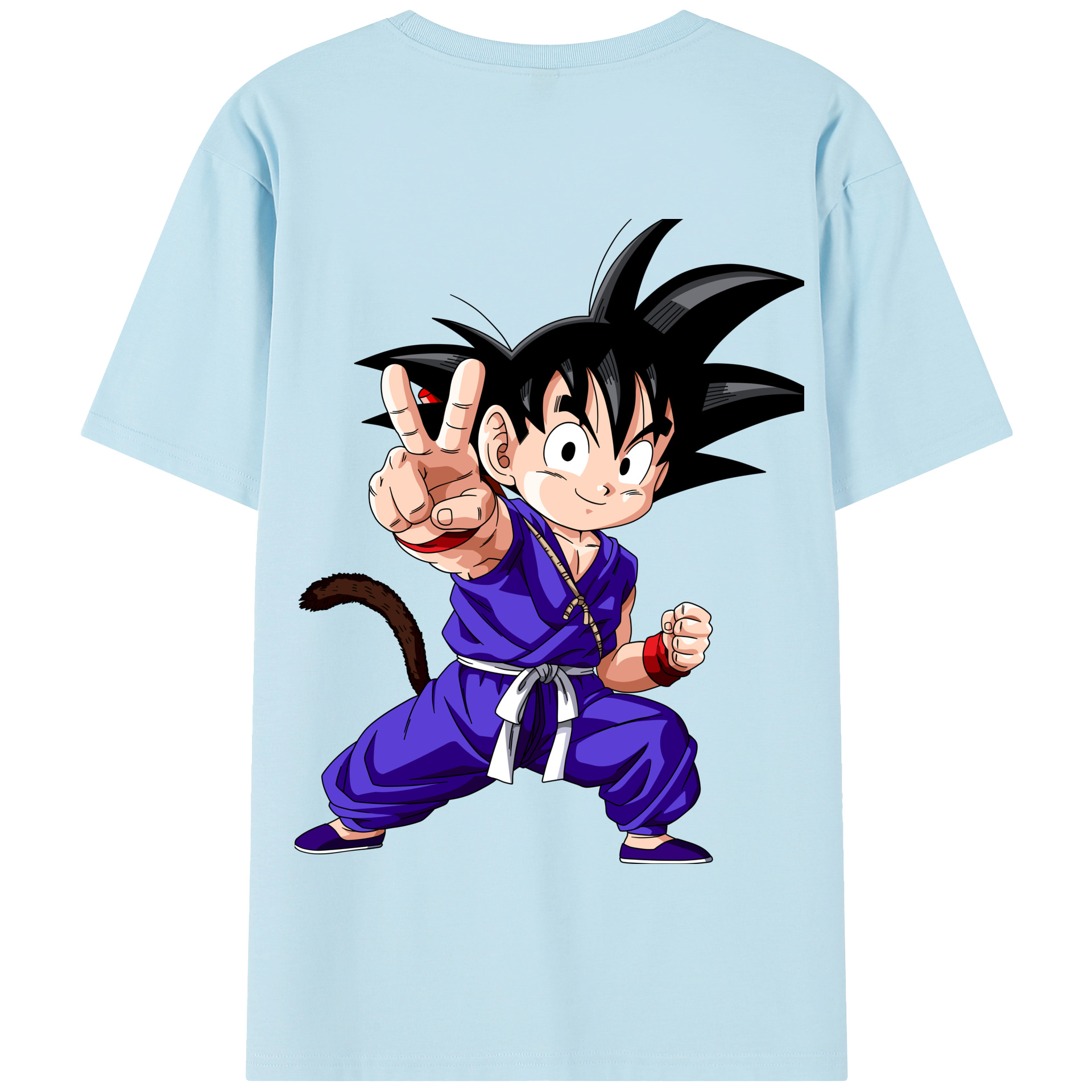 （画像用） ドラゴンボール 孫悟空（そん ごくう）Son Goku カカロット DRAGON BALL Kakarotto 綿100％半袖Tシャツ（背面プリント）
